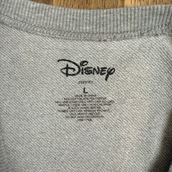 Disney Women’s Fab Five Boat Neck Terry Sweatshirt Mickey Minnie Goofy Sz Large - Picture 6 of 7